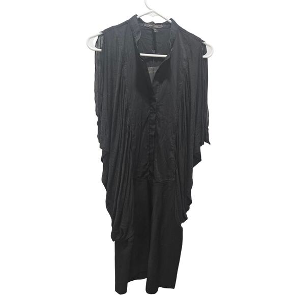 NWT BCBG Maxazria Women Batwing Button Down Sheath Shirt Dress Black MSRP 198 - Picture 1 of 8
